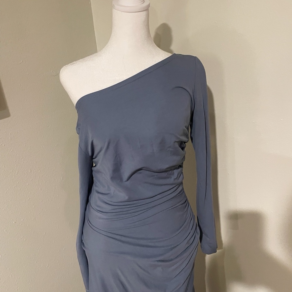 3/$15!! SHEIN One-Shoulder Blue Evening Dress - Picture 2 of 2